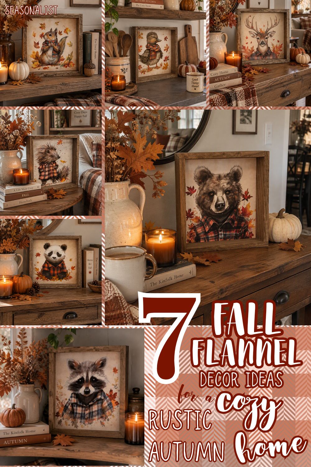 7 Fall Flannel Woodland Animal Decor Ideas for a Cozy Rustic Autumn Home