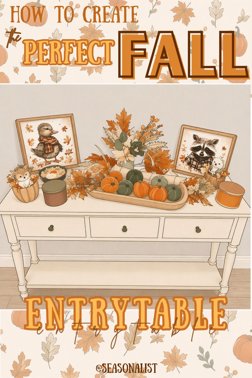 How to Create the Perfect Cozy Fall Console Table