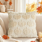 Cozy Soft Pumpkin Patch Textured Accent Pillow Beige