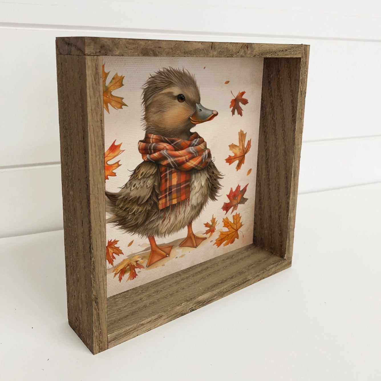 Fall Flannel Woodland Animals - Wood Signs for Autumn Vibe