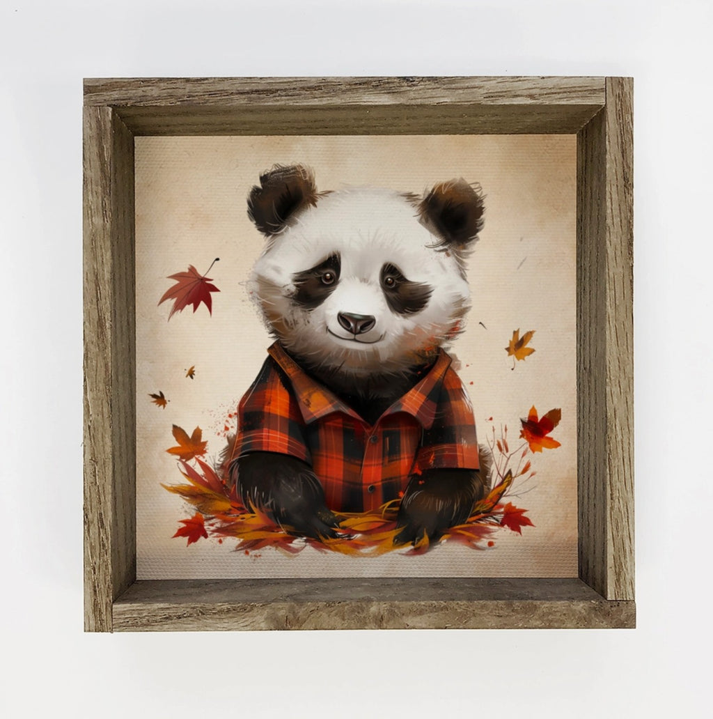 Fall Flannel Woodland Animals - Wood Signs for Autumn Vibe