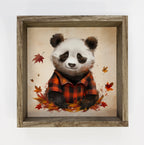 Fall Flannel Woodland Animals - Wood Signs for Autumn Vibe