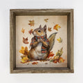 Fall Flannel Woodland Animals - Wood Signs for Autumn Vibe