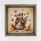 Fall Flannel Woodland Animals - Wood Signs for Autumn Vibe