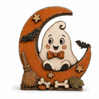 Whimsical Halloween Wooden Table Decor Display - Ghost