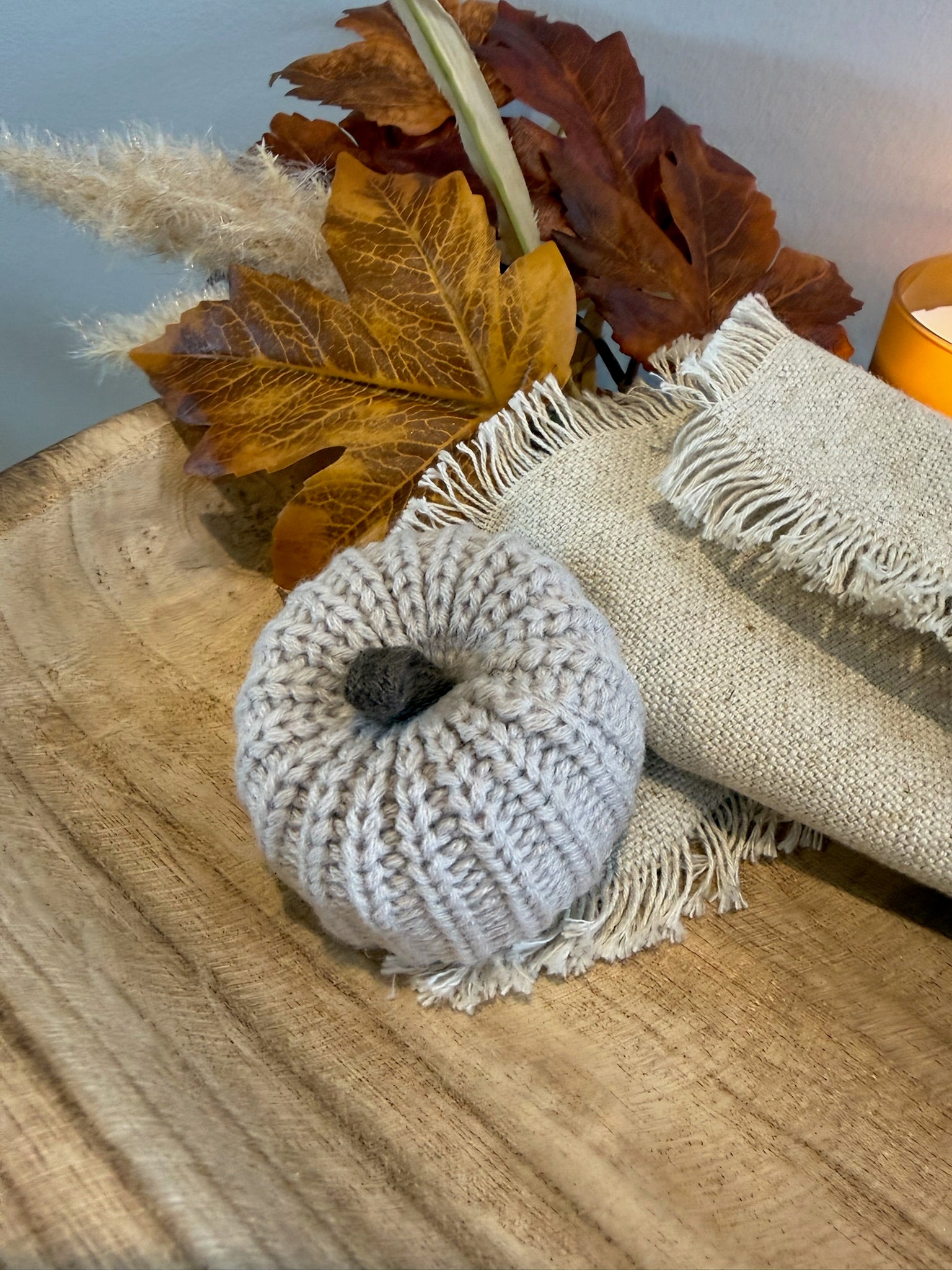 Adorable Knit Pumpkins for Fall Decorating