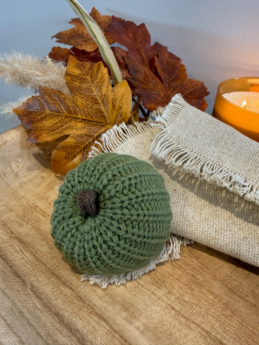 Adorable Knit Pumpkins for Fall Decorating