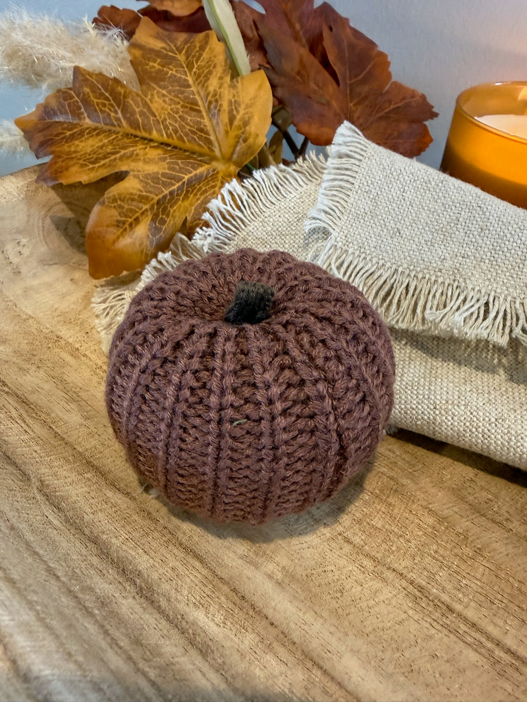 Adorable Knit Pumpkins for Fall Decorating