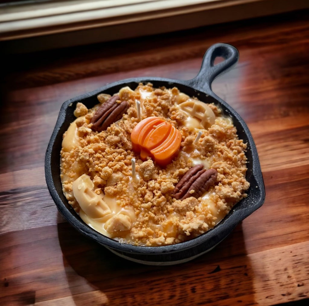 Pumpkin Pecan Waffles Iron Skillet Candle 3