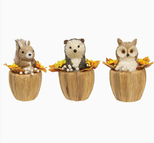 Whimsical Fall Woodland Animal Figurines