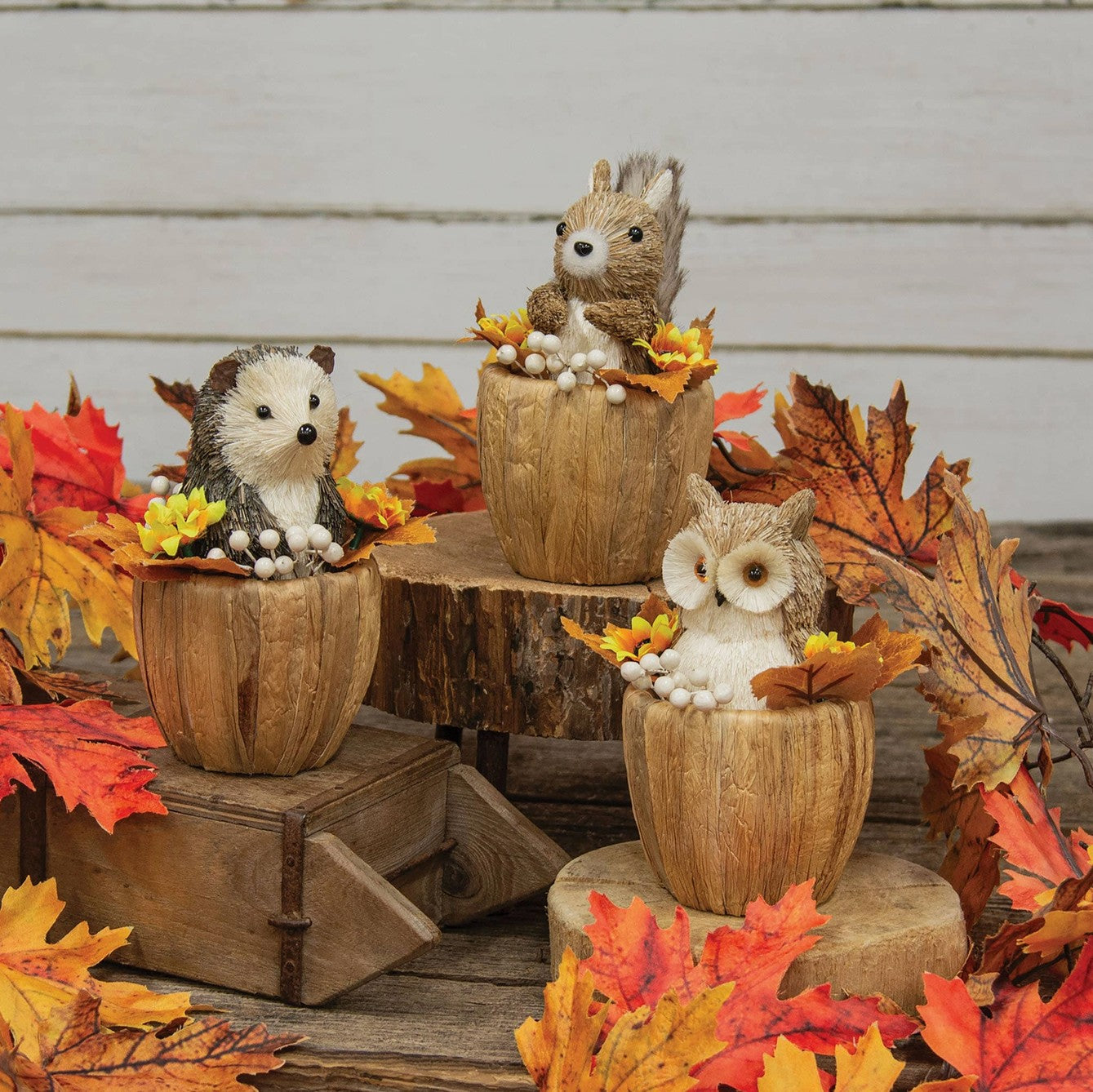 Whimsical Fall Woodland Animal Figurines